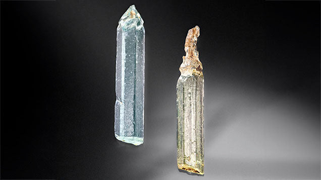 Heliodor and Aquamarine with Surface Etching