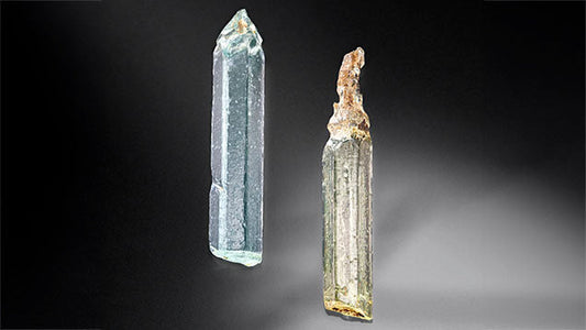 Heliodor and Aquamarine with Surface Etching
