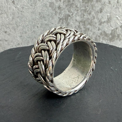 The Rotation Ring — Handwoven Silver Band