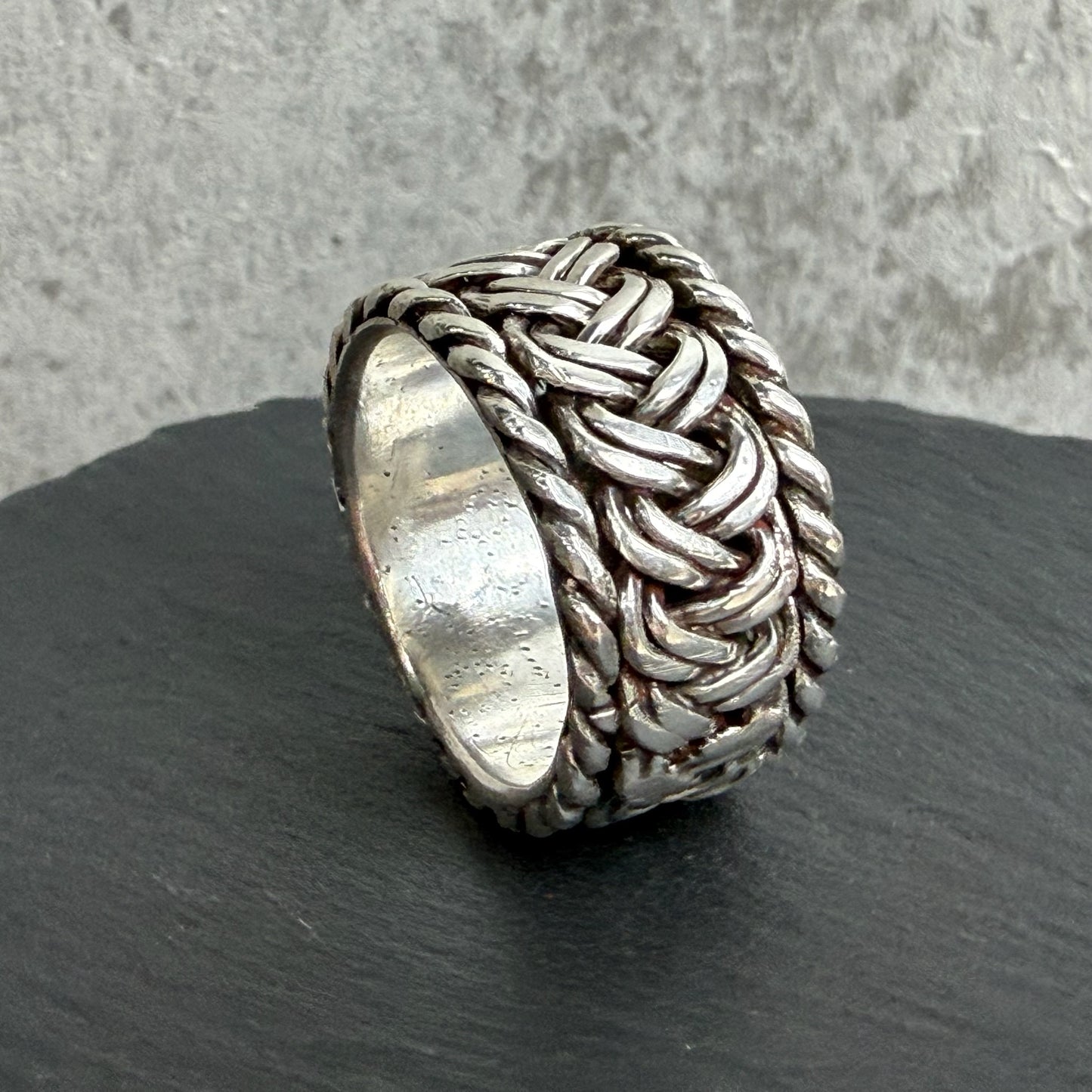 The Rotation Ring — Handwoven Silver Band
