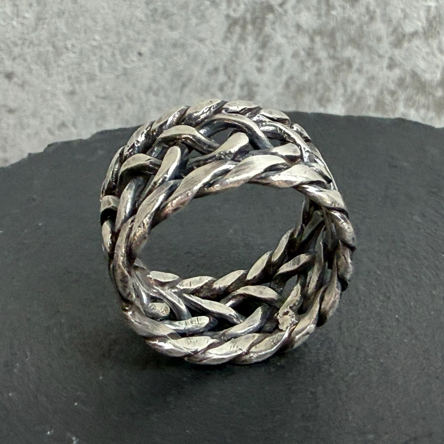 The Infinity Weave Ring — Handmade Silver Band