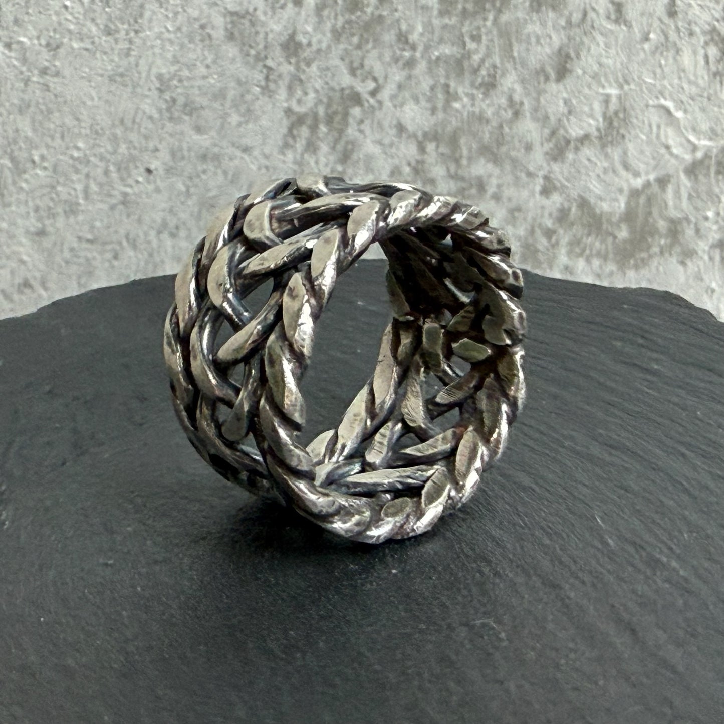 The Infinity Weave Ring — Handmade Silver Band