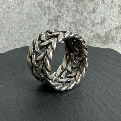 The Infinity Weave Ring — Handmade Silver Band