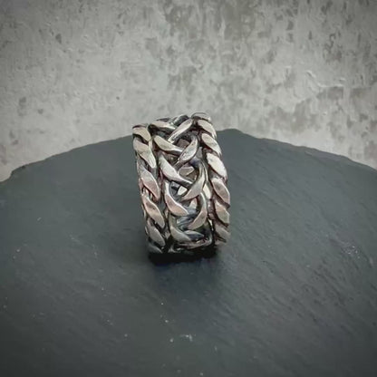 The Infinity Weave Ring — Handmade Silver Band
